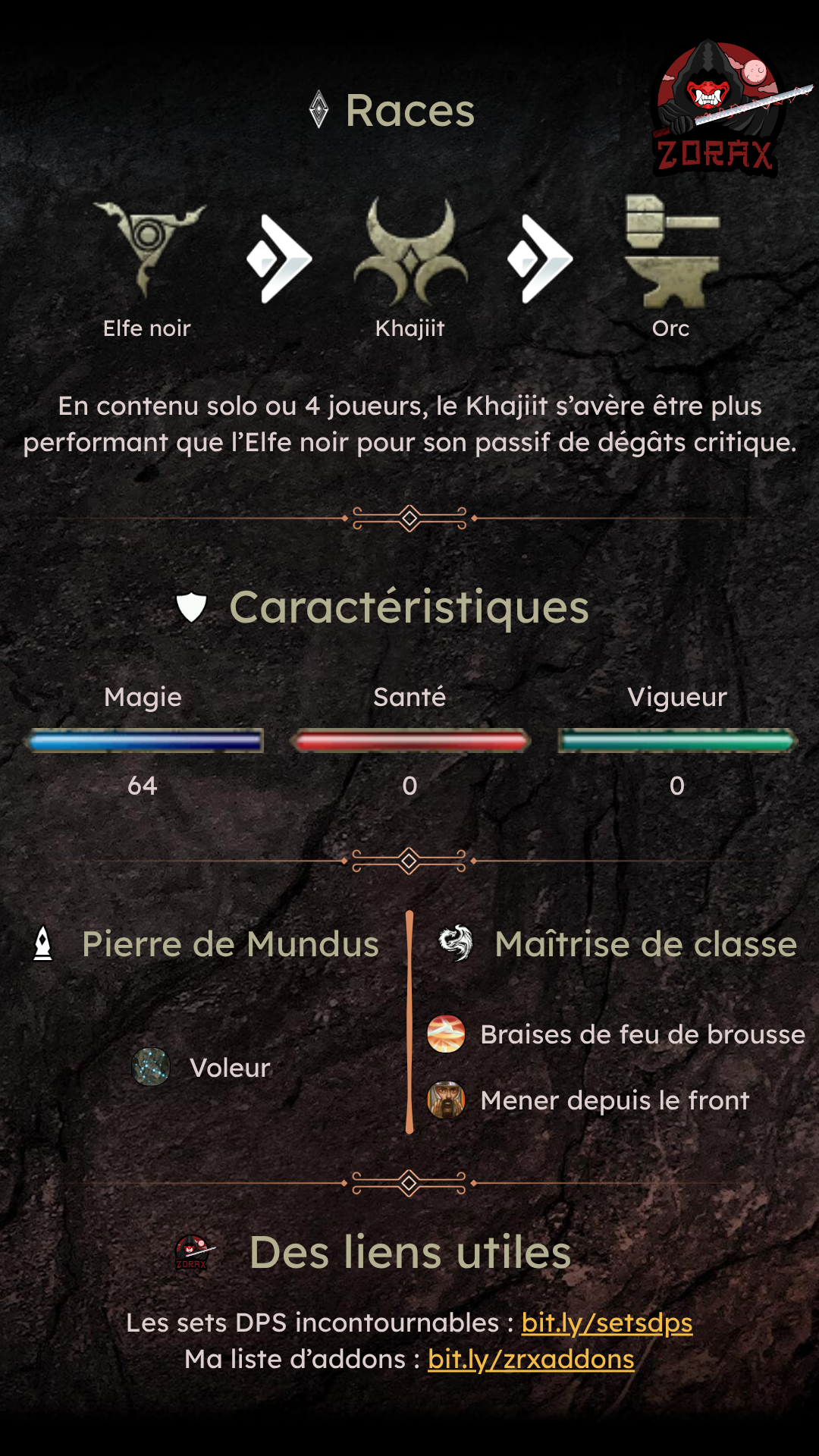Fiche personnage Pur Chevalier-dragon Magie Support DPS PvE U50