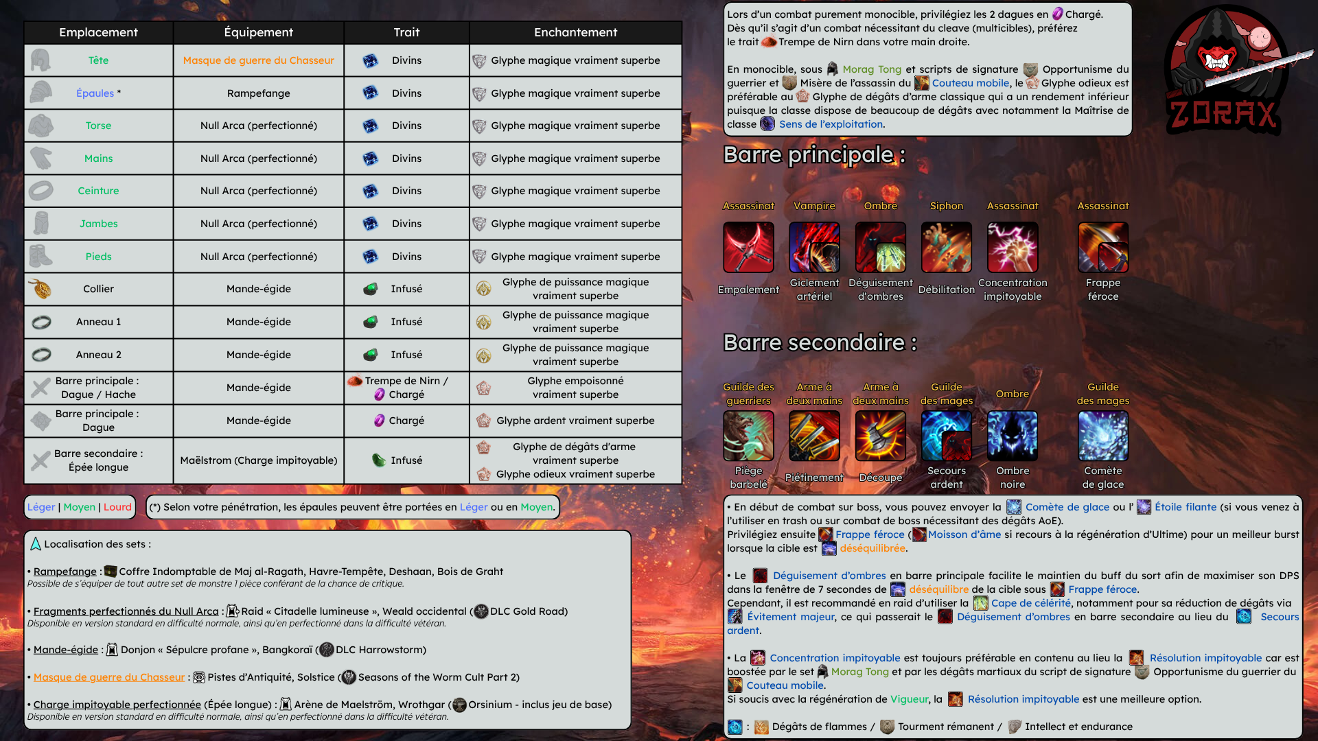 Build Boss Warmask Pur Lame noire Magie Vampire DPS PvE U50