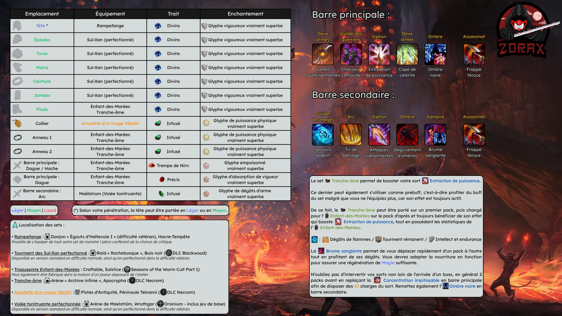 Build Trash Arc Pur Lame noire Vigueur Vampire DPS PvE U50